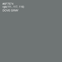 #6F7574 - Dove Gray Color Image